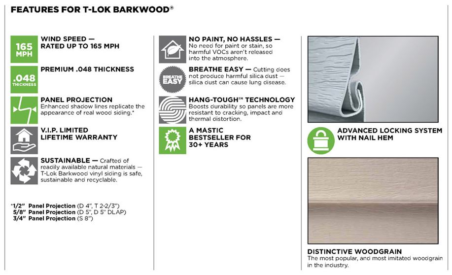 t-lok barkwood features